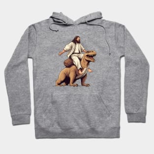 Jesus meme - Jesus Riding Dinosaur Hoodie